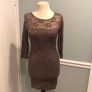 Forever 21 brown lace dress